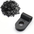 BAOMAIN 1/8-Inch R-Type Cable Clamps, 1000-Pack Black Nylon Wire Management Clips, UC-0 Screw-On Cord Fasteners for Home, Office, and Industrial Use by Baomain