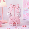 Mifoci Pink Bow Headphone Stand with Gaming Controller Holder by Mifoci