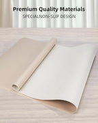 Extra Large Desk Mat - 63"x 17" Non-Slip Desk Pad for Office and Home - Ideal for Large Mouse Pad and Desk Mats on Top of Desks(Beige) - Image 2