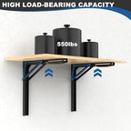 Ultrawall Wall Mounted Workbench with Pegboard, Folding Down Work Table - Image 4
