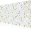 Pastel Ditsy Floral Office Desk Mat 31.5" x 15.7" Desktop Mat PU Leather Large Mouse Pad White Mousepad Non-Slip Table Mat for Girls, Women, Home, Work, Computer, and Gaming by Unknown
