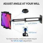 Urmust Tablet Wall Mount Holder for iPad, 4.7-15.6" - Image 2