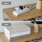 Book Shape Decorative Cable Management Box - Expandable Cable Organizer Box with Magnetic Closure for Home & Office (Inner Still, Large) - Image 5