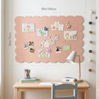 Scalloped Bulletin Board 40x30 inches, Decorative Felt Pin Board for Wall - Image 3