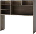 BECOMFORT Desk Hutch, Desk Organizer Shelf w/ 6 Storage Compartments, up to 32” Monitor, Wooden Display Rack, Desktop Bookshelf for Vanity Dressing Tabletop College Dorm Home & Office by BECOMFORT