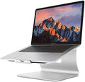 Laptop Stand, Aluminum Notebook Holder Riser Heat-Vent for MacBook Air/Pro, Dell, HP, Lenovo, Microsoft Surface, Samsung 11-16 inches Notebook (Space Silver) by Bestand