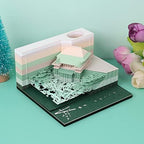 Shimizu Temple Japan 3D Paper Note Three-Dimensional Memo Pad Sticky Notes Paper Bookmark Pen Holder Creative Birthday Gift (Green) - Image 2