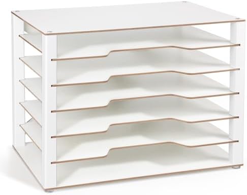 Yumkfoi Construction Paper Organizer 12" x 18", 6-Tiers Paper Storage by Yumkfoi