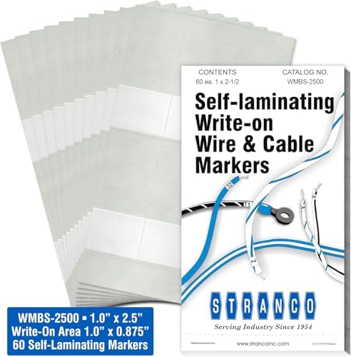 Premium Wire Marker Book Blank for Cable Management, Vinyl-Coated, High-Tack Adhesive, Electric Panel Wire Label Stickers - 10 Pages/Book by Unknown