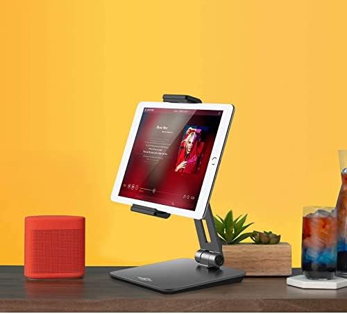 KABCON Tablet Stand,Tightness Adjustable Aluminum Alloy Tablet Stand for Desk, 360° Swivel Foldable Tablets Stands Dock for 4''-14''Tablets/Phone, iPad Series,Samsung Galaxy Tabs,Kindle Fire,Etc. - Image 5