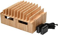 MobileVision 10-Port Bamboo Charging Station Includes 2 Powermod 6 USB Port Chargers for Smartphones & Tablets by MobileVision