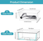 Vtopmart 4 Pack Large Clear Stackable Storage Drawers for Closet, Pantry - Image 3