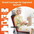 Heated Seat Cushion for Office Chair, Thick Heated Chair Pad, Auto Shut Off, 7 Heating Levels, Fast Heating, Heating Pad Seat Warmer for Full Back, Hips, Thighs, Universal Fit, Gift Women Men - Image 3