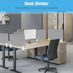 Desk Divider 4 Pcs Desk Privacy Panel 47.2''L x 15.8W'' Office Partitions Grey Acrylic Panel Pack of 4 Desk Divider Partition with Adjustable Universal Base Brand: Yeaborn - Image 4