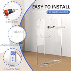 10 Pack 4 X 6 Inch Acrylic Brochure Holder Wall Mount, Pamphlet Holder Wall Mount, Clear Plastic Brochure Display Stand, Literature Flyer Holder Rack For Pamphlets, Mail , Magazines, Booklets Hold (With Business Card Holder) - Image 3