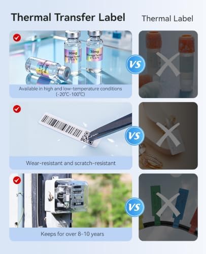 NIIMBOT M2/M3 Thermal Transfer Label 3 Rolls, Only for M2/M3 Label Maker - Image 6