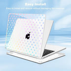 Teryeefi Compatible with MacBook Air 13 inch Case M5 2026 M4 2025 Model A3449 A3240 A3113 A2681, Hard Shell&Keyboard Cover&Screen Film&Type C for MacBook Air 13.6 inch Case - Clear Polka Dots - Image 5