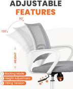 NEO CHAIR Office Computer Chair Ergonomic Mid-Back Mesh Desk Chair, Grey - Image 6