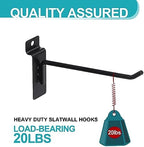 HJW Slatwall Hooks 50 Pack, 6 Inch Black Slat Wall Hanging Hooks - Image 5