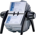 Durable Visifix Flip Rotary Business Card Holder - Includes 200 Pockets for Holding 400 Cards - Includes A-Z Index - Made from Plastic - Image 6