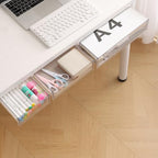 Under Desk Storage Slide Out Drawer Organizer,3 Pack Large & Medium & Small Hidden Under Desk Drawer Multi Space Holder for Pen Earphone Cosmetics Kitchenware Notebook Tape,LMS White by Unknown