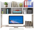 Dorm Desk Hutch, Wooden Desktop Shelf Organizer with 6 Cubbies for Computer Desk, Office, Dorm, Bedroom, White 27.5in 31in Length by Unknown