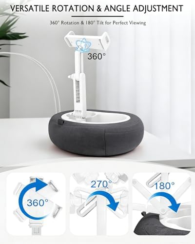 Miledi Tablet Pillow Stand for Bed with Detachable Snack Bowl, Black - Image 5