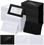 Uiifan 300 Pcs Window Gift Card Envelopes 4x2.8 Inch,Black and White by Uiifan