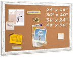 Cork Board Bulletin Board, 30"x20" Corkboard for Wall by QUEENLINK