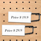 Tandefio 50 Pack Black Metal Peg Board Hooks with Label Holder, 8 Inch - Image 6