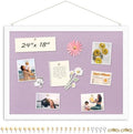 DOLLAR BOSS Double-Sided Bulletin Boards with Linen, 24"x18" Cork Board, Purple by DOLLARBOSS