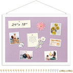 DOLLAR BOSS Double-Sided Bulletin Boards with Linen, 24"x18" Cork Board, Purple by DOLLARBOSS