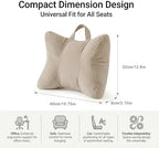 Back Support Cushion for Office Chair and Car Seat, Warm Beige - Image 4