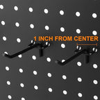 Polmart Black 6" Heavy Duty Pegboard Hooks (Black, 6-inch, 50-Pack) - Image 4