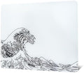 XVX Glass Gaming Mouse Pad, White Kanagawa Hard Mousepads for Gaming,Professional Large Mouse Mat 16.2" x 12.2", Special Glass Surface with Improved Precision and Speed by GMKWTL
