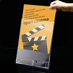 Geyee 12 Pcs 8.5 x 11 Acrylic Sign Holder with Business Card Holder - Image 2