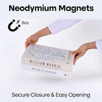 Book Shape Decorative Cable Management Box - Expandable Cable Organizer Box with Magnetic Closure for Home & Office (William Morris, Large) - Image 4
