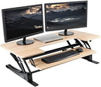VIVO Real Bamboo 42 in Standing Desk Converter, DESK-V000VLO by VIVO
