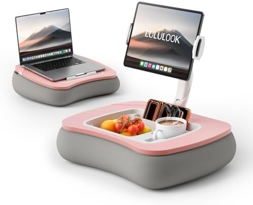 LULULOOK 2-in-1 Lap Desk & Kindle Pillow Stand with Beanbag by LULULOOk
