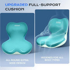 Coverado Car Seat Cushion and Lumbar Support Pillow One Piece, Memory Foam Ergonomic Back Support Driving Seat Cushion for Back Pain, Non-Slip Washable Cushion for Car, Driver, Office - Image 3