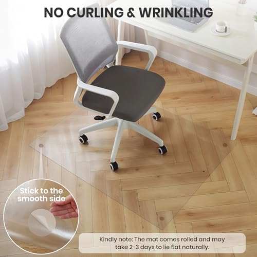 Clear Office Chair Mat for Hardwood Floor, 48 x 96 in Desk Floor Protector - Image 6