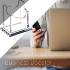 PARTSPOWER 4 Packs Acrylic Business Card Holders for Desk, Vertical Clear Business Name Card Display Stand, Desk Accessory Business Name Card Organizer (Vertical, 1-Slot) - Image 7