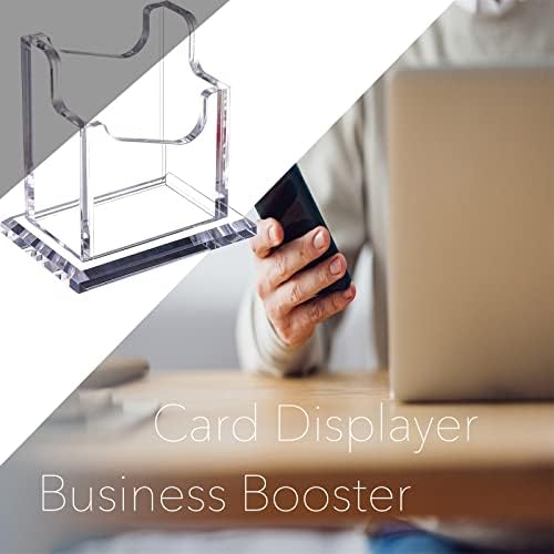 PARTSPOWER 4 Packs Acrylic Business Card Holders for Desk, Vertical Clear Business Name Card Display Stand, Desk Accessory Business Name Card Organizer (Vertical, 1-Slot) - Image 7