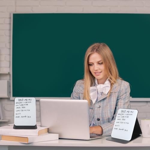 Dunzoom 4 Pcs Small Dry Erase Board with Stand for Desk, 8‘' x 6‘', Black - Image 6