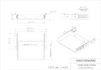13 inch Under Desk Slide Out Storage Shelf with Cable Managment - Image 3