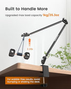 CAMBOFOTO 33" Magic Arm Phone Desk Clamp, Overhead Camera Mount, Boom Arm - Image 3