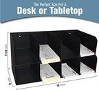 BankSupplies Check Sorter Organizer - 8 Pocket, 2-Tier Design - 4 Over 4-3 ¾” H x 16" W x 8" D - Scratch & Chip-Resistant Finish - Steel Construction - Pre-Drilled Holes - Document Organizer - Image 3