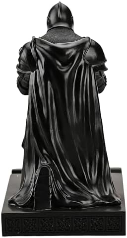 Medieval Armored Knight Pen Holder Figurine Paperweight Phone Stand Black - Image 5