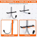ENJOYWOOD 264 PCS Pegboard Organizer Accessories Kit Hooks Assortment - Image 5
