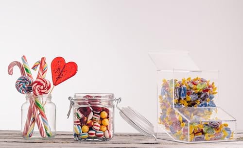Inevibe 2 Pack Bulk Candy Dispenser with Two Lids for Desk, Office (2) - Image 2